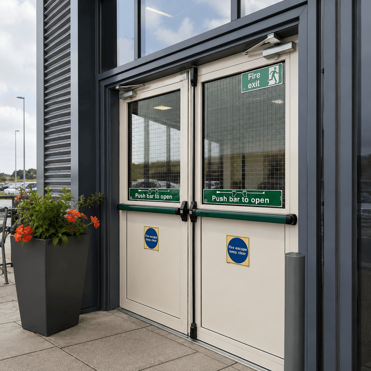 Commercial fire door environment